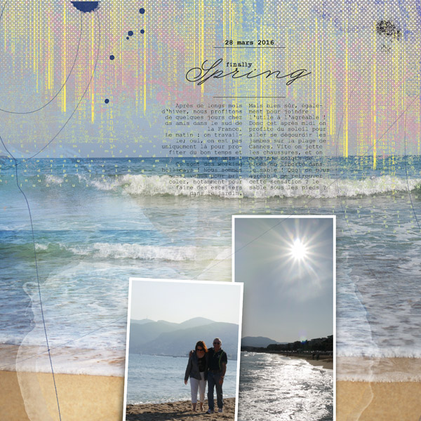 Springbreak ! a scrap book page for this springly moment in south of France