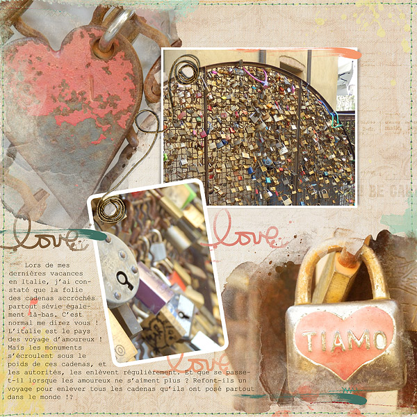 Always love Oscraps 2015 August challenge #6 Multidisigner - Clin doeil design