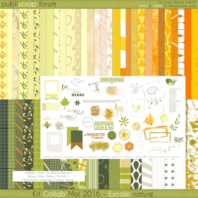 Kit Collab publiscrap Escale nature by Clin d'oeil design