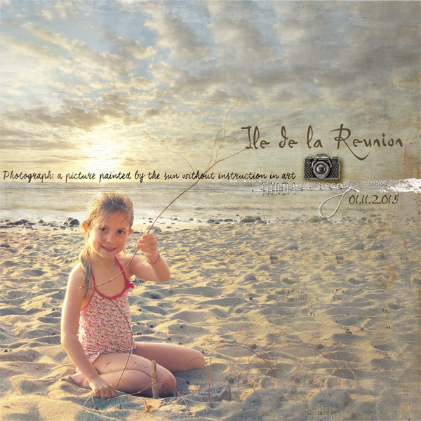 Inspiration affiche de film pour cette page scrap digital Clin d'oeil design