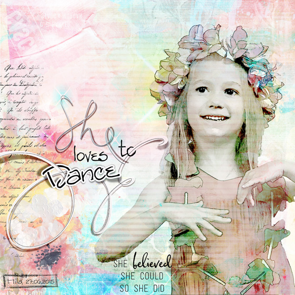 She love to danceNBK DEsign She Collection  scrapbooking digital  clin d'oeil design