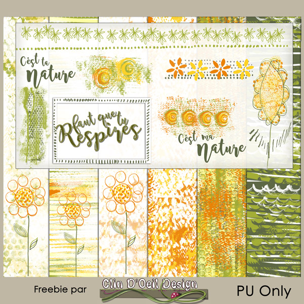 Kit Collab publiscrap Escale nature by Clin d'oeil design addOn