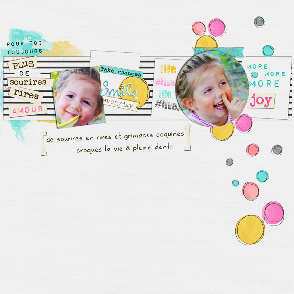 Croques la vie à pleine dents Scraparabe Juin pour PUBLISCRAP by clind'oeilDesign