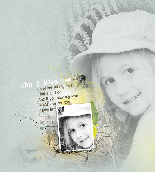 and I love Her - Beatles Challenge August #4 lyrics OSCRAPS SCRAP DIGITAL CLIN DOEILDESIGN