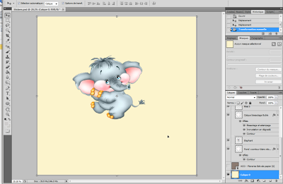 Tutorial créer des stickers, outil contours Photoshop scrap digital