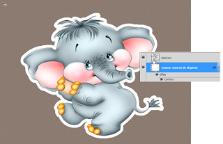 Tutorial créer des stickers, outil contours Photoshop scrap digital