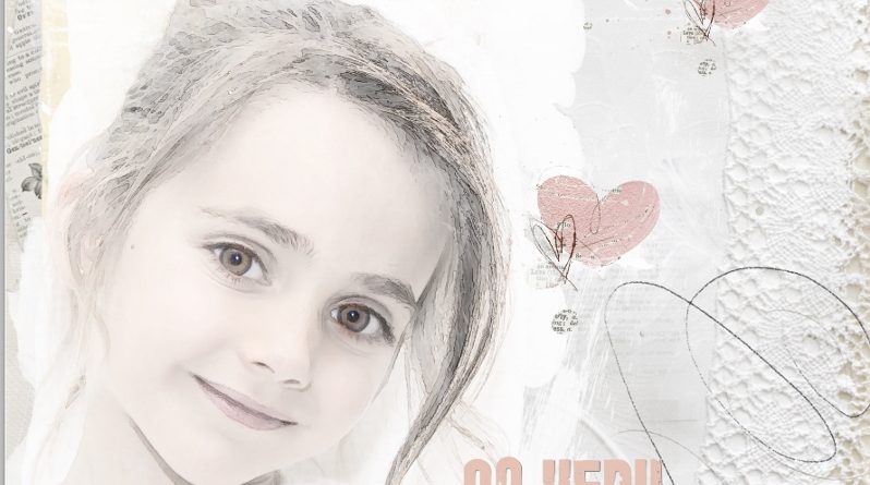 Page de scrap effet high key