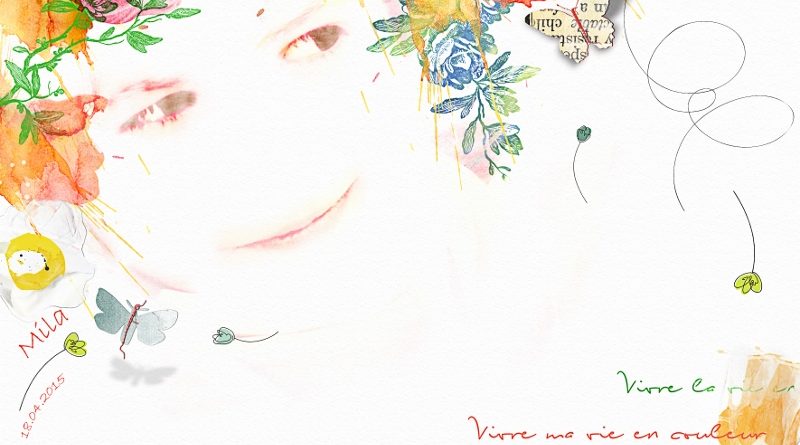Une page aquarelle C&S Clin d'oeil Design