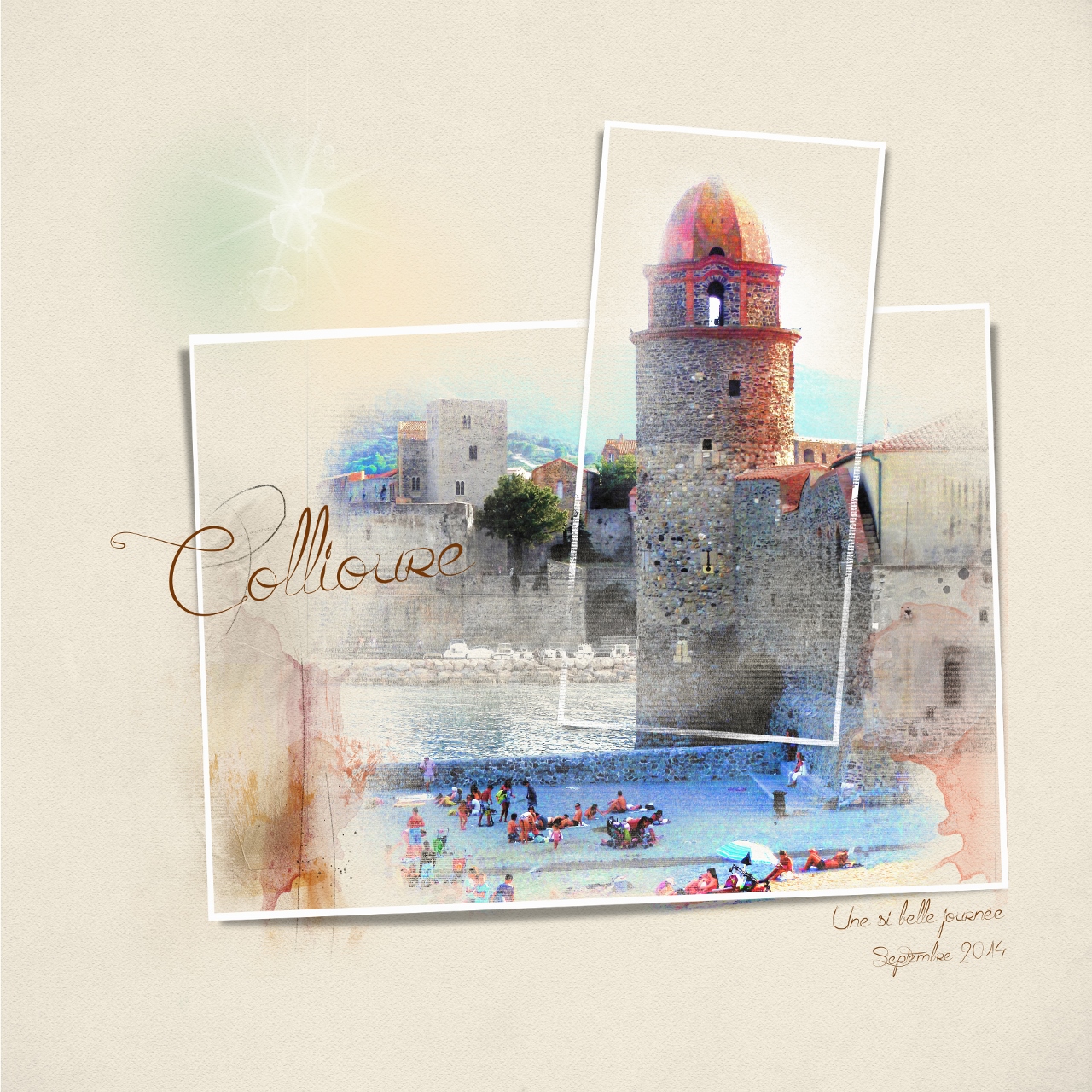 Clin doeil Design Magnifier les couleurs dans les pages de scrap digital