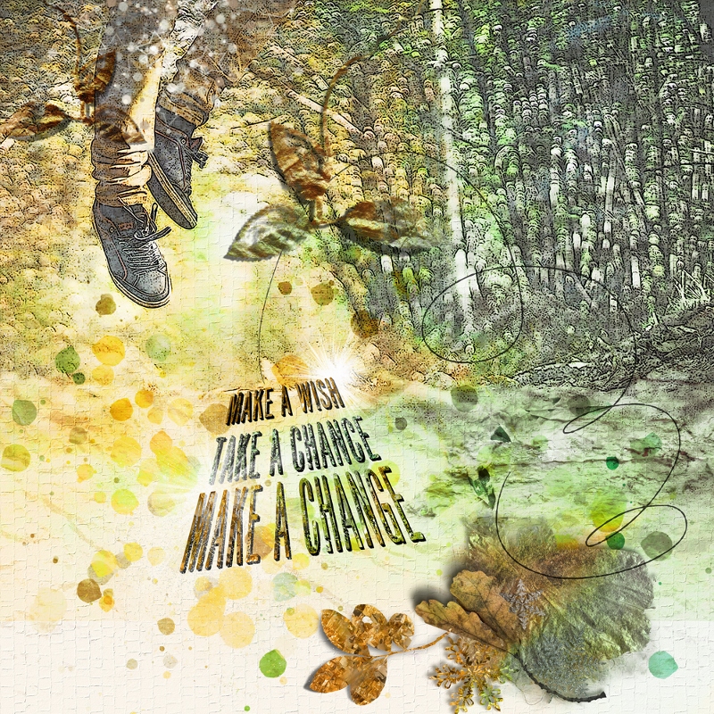 An artsy scrapbookpage by Clin d'oeil design Make a Wish by NBK Design