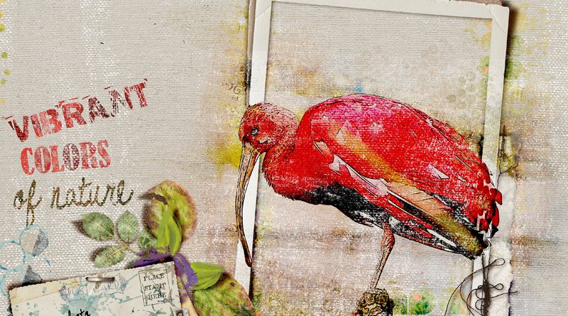 True colors of nature my page with the kit true colors by Dawn Inskip