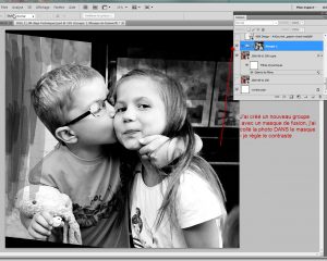 Tuto Photoshop utilisation filtre pinceau à sec