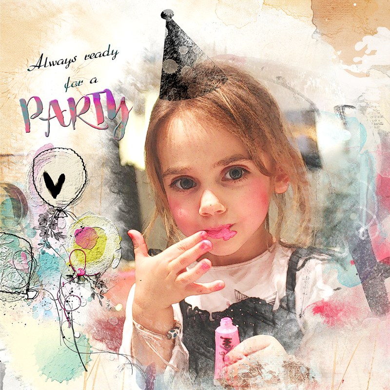 Ready to party - Birthday party Oscraps - Clin d'oeil design