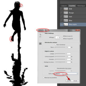 Détourage par les couches