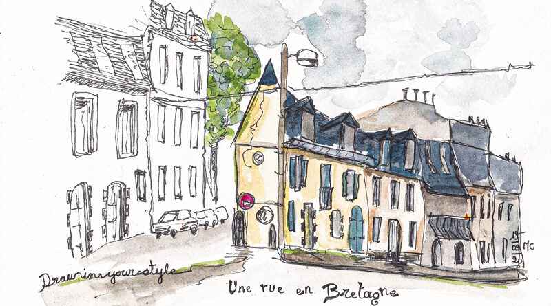 Une rue en Bretagne