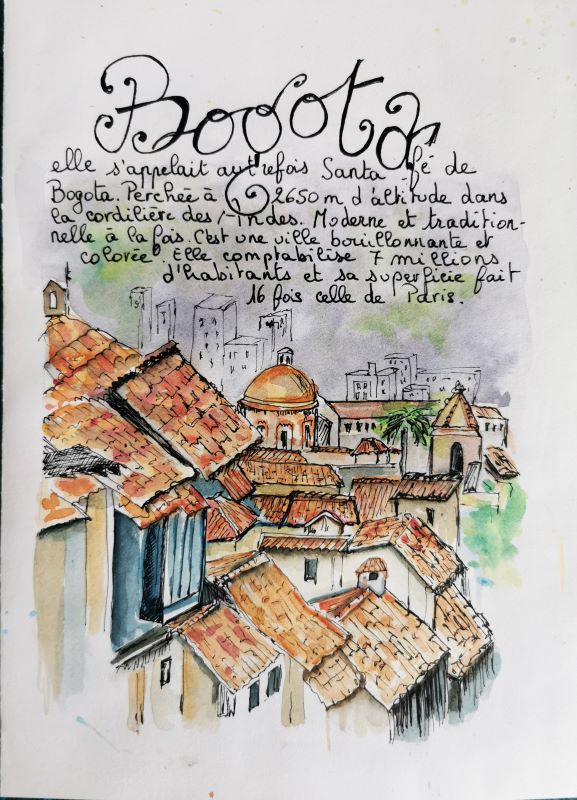 Sketchbook voyage en Colombie