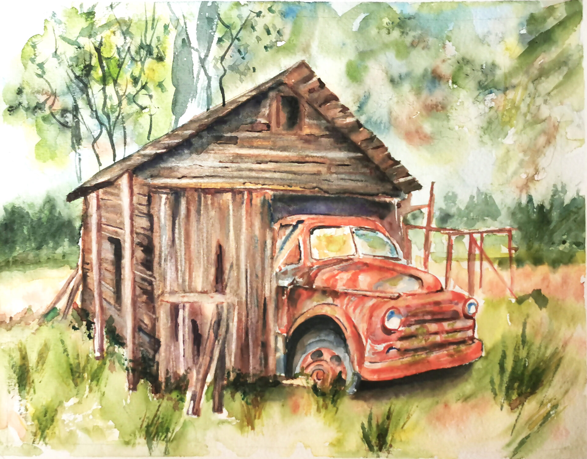 Aquarelle originale Clindoeilartistic