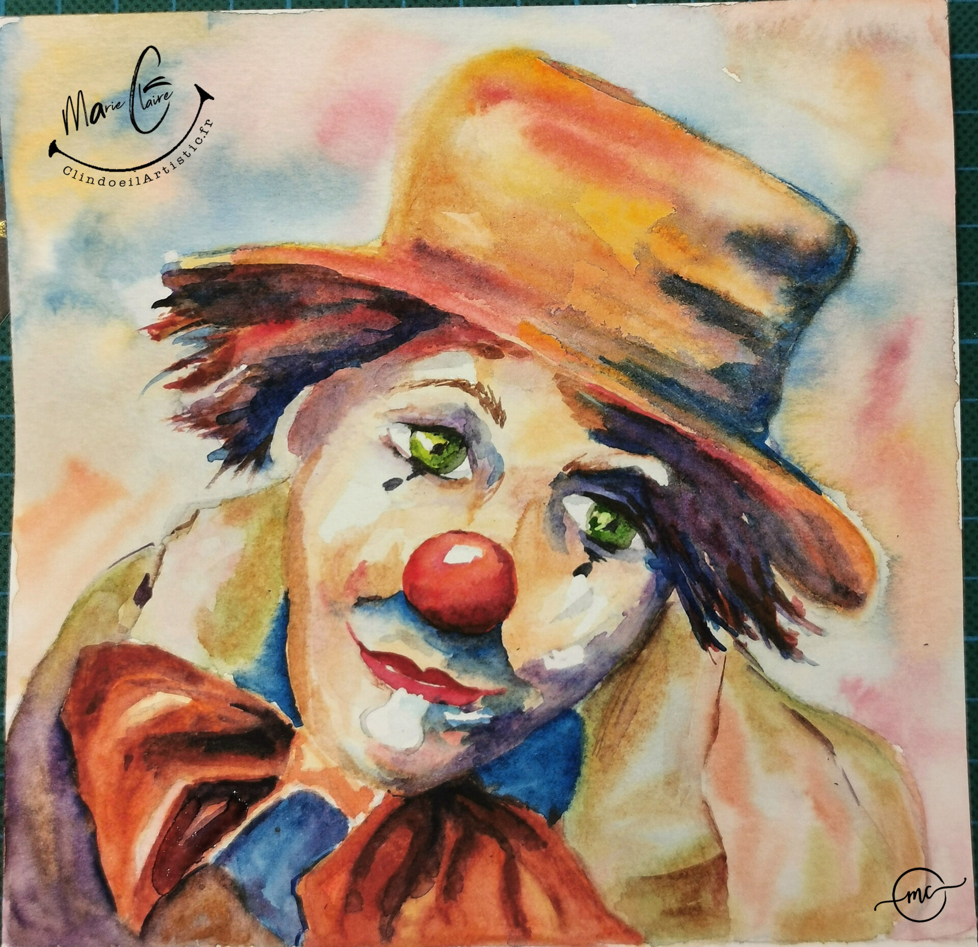 Aquarelle originale Clindoeilartistic