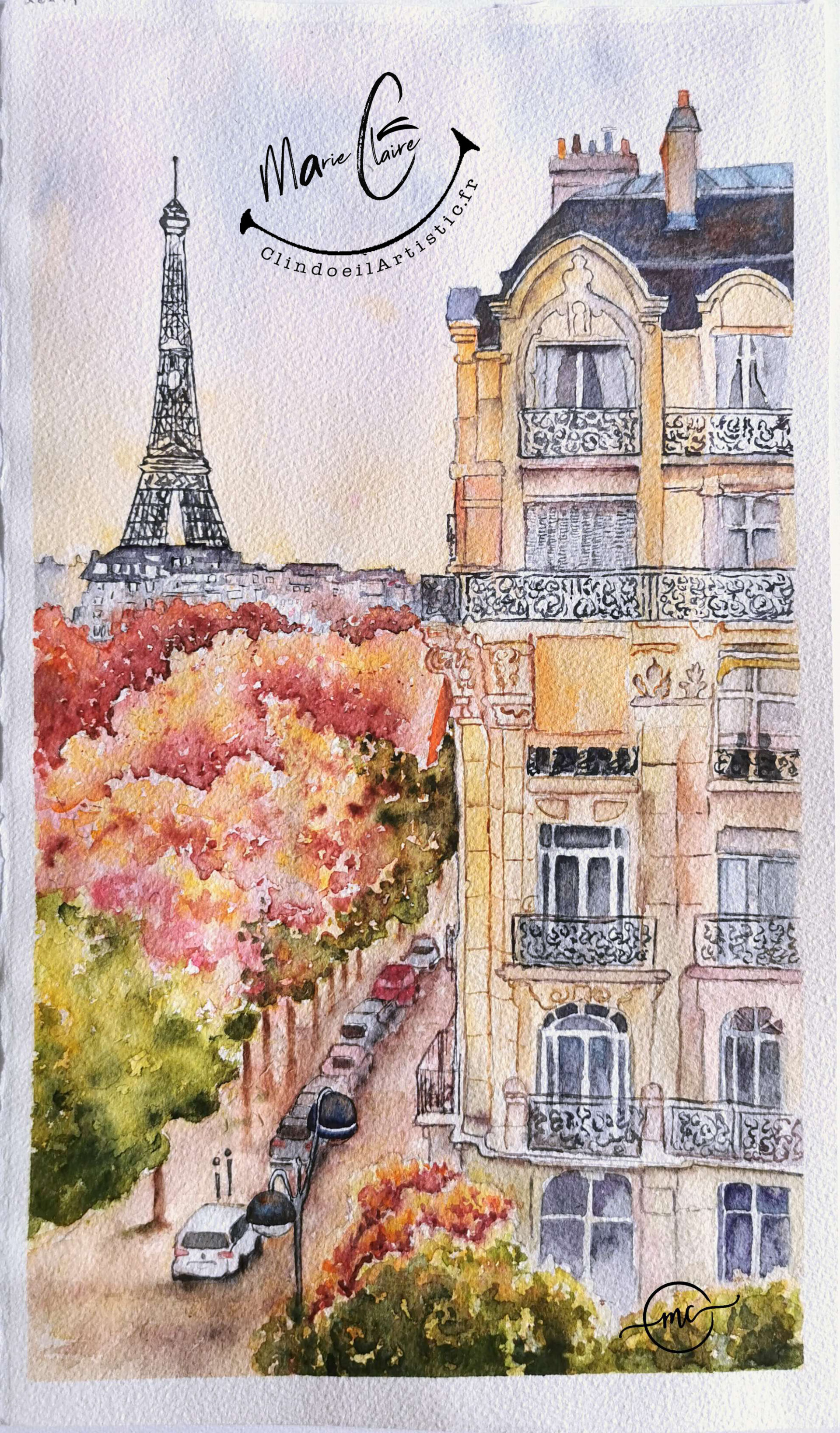 Rue de Paris à l'automne