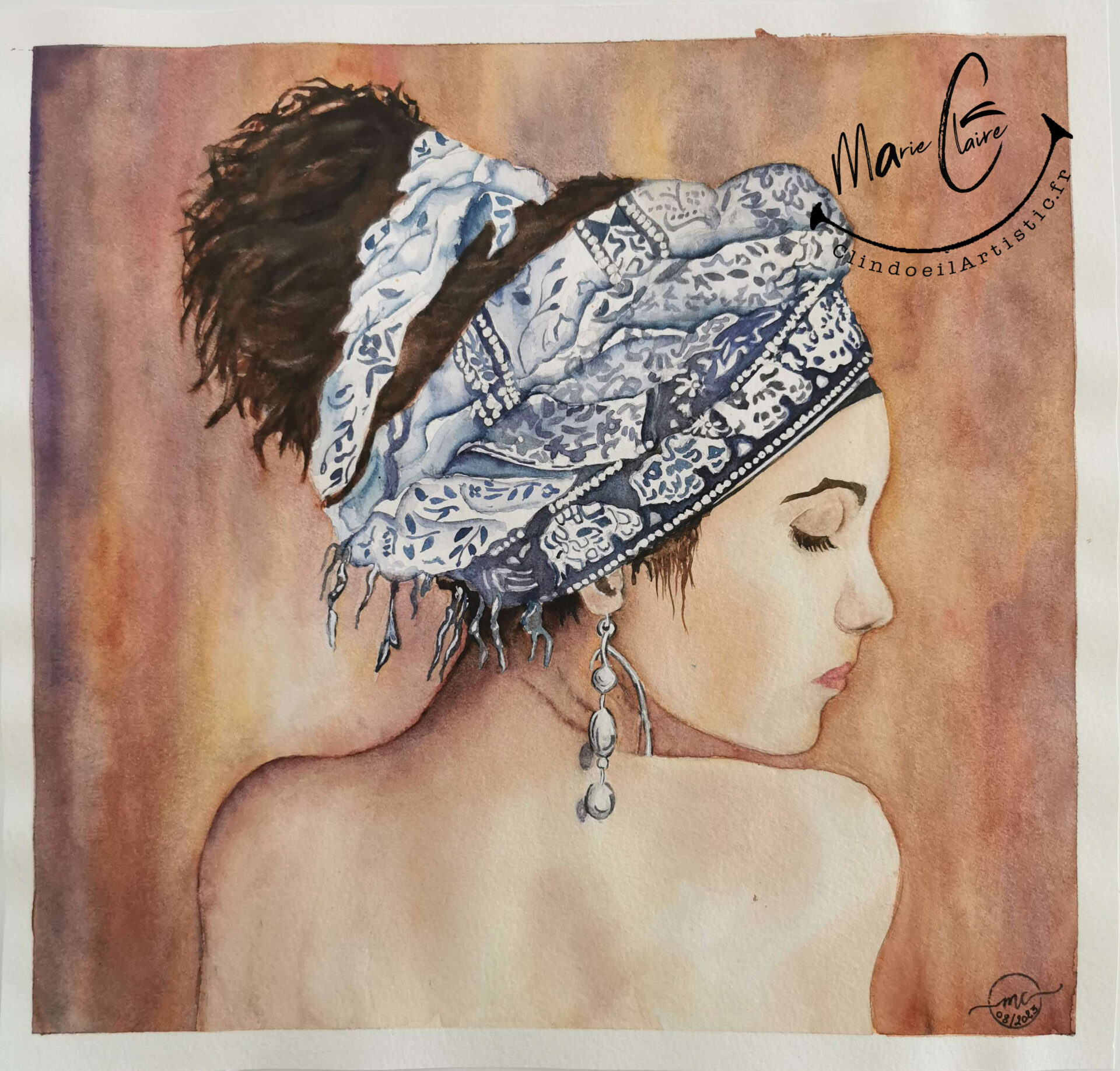 la Jeune Femme au turban bleu